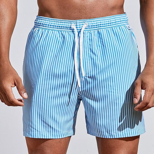 STRIPED BEACH SHORTS FOR MEN