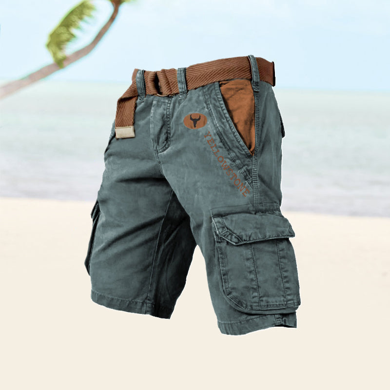 SLIM CARGO SHORTS FOR MEN