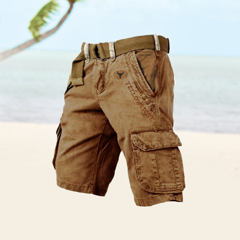 SLIM CARGO SHORTS FOR MEN