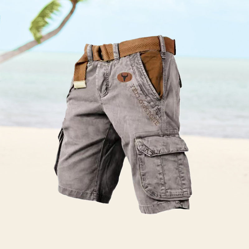 SLIM CARGO SHORTS FOR MEN