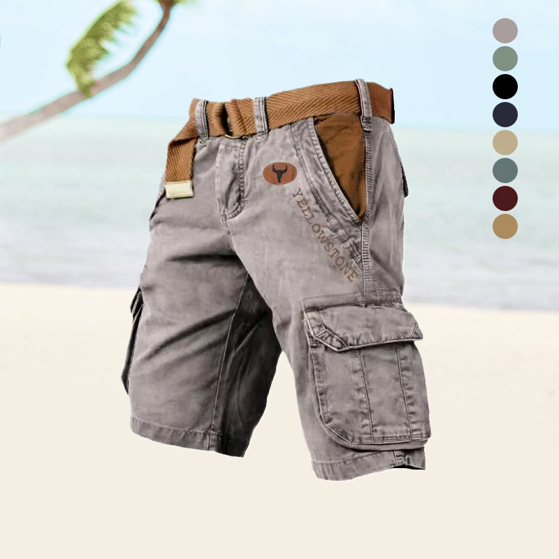 SLIM CARGO SHORTS FOR MEN