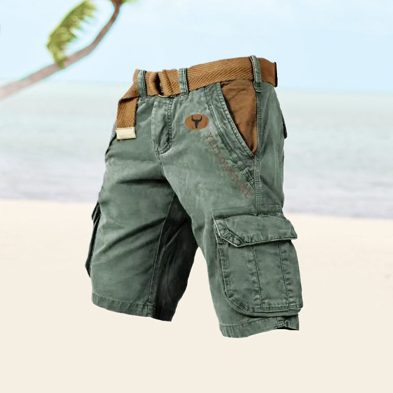 SLIM CARGO SHORTS FOR MEN