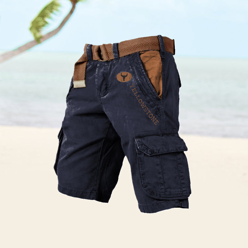 SLIM CARGO SHORTS FOR MEN