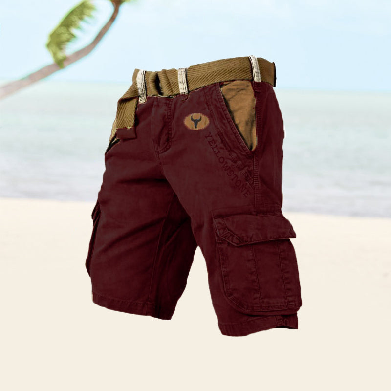 SLIM CARGO SHORTS FOR MEN
