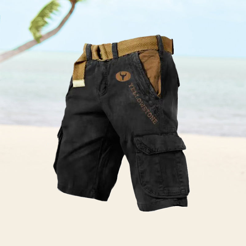 SLIM CARGO SHORTS FOR MEN