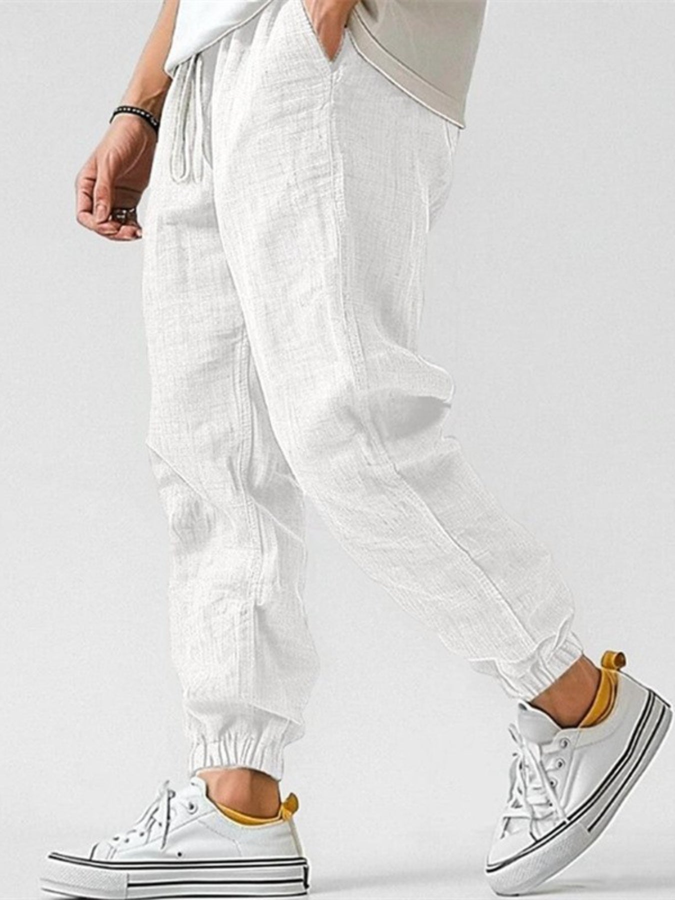 COTTON LINEN JOGGERS FOR MEN