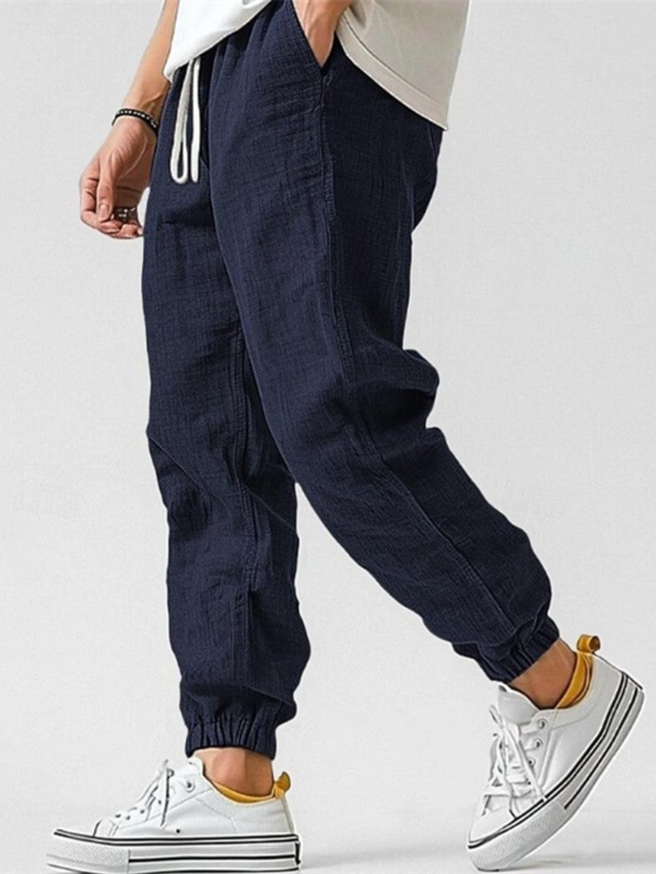 COTTON LINEN JOGGERS FOR MEN