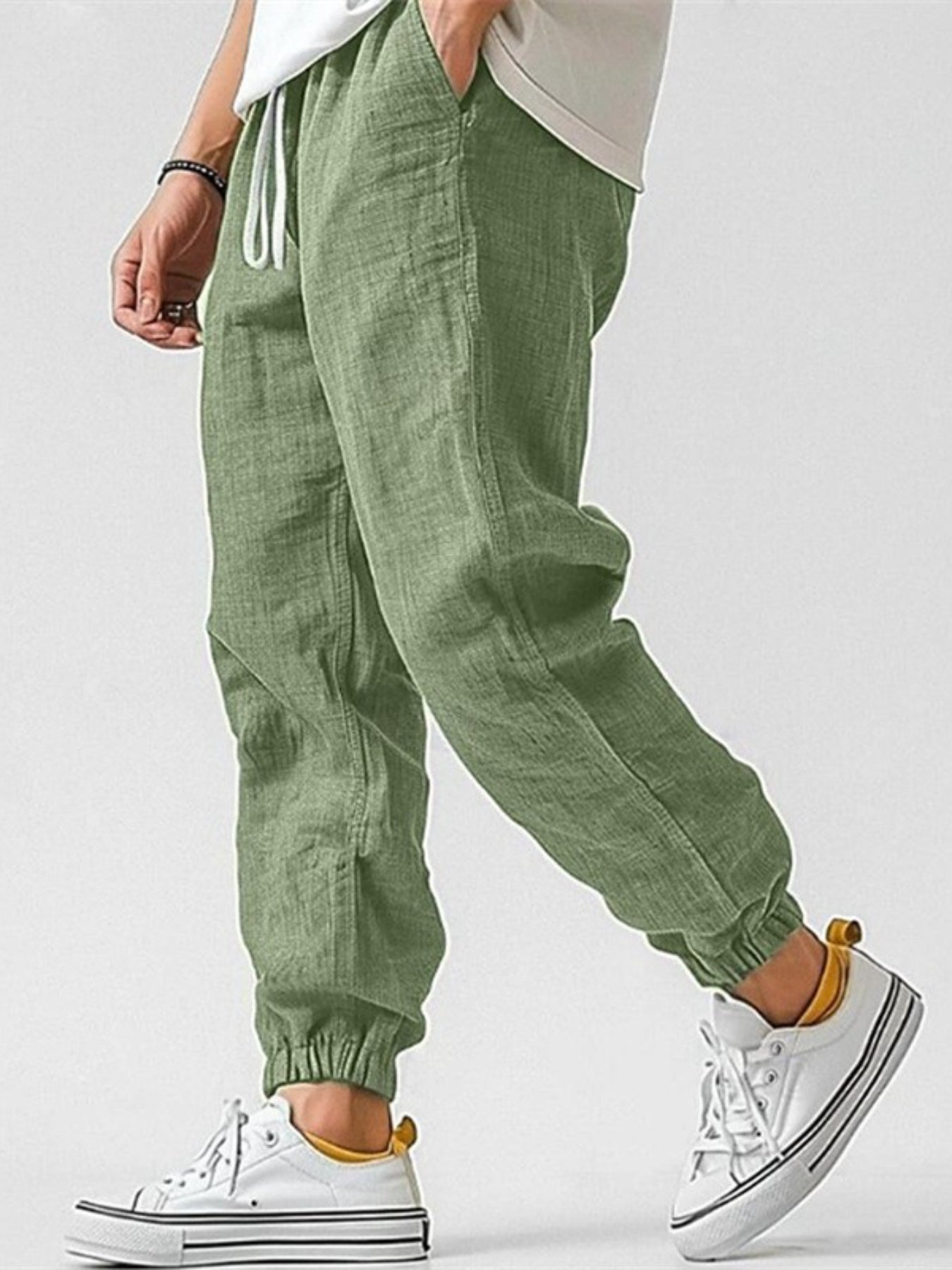 COTTON LINEN JOGGERS FOR MEN