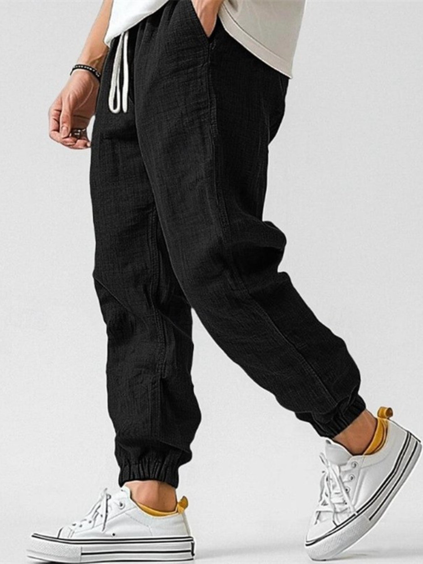 COTTON LINEN JOGGERS FOR MEN