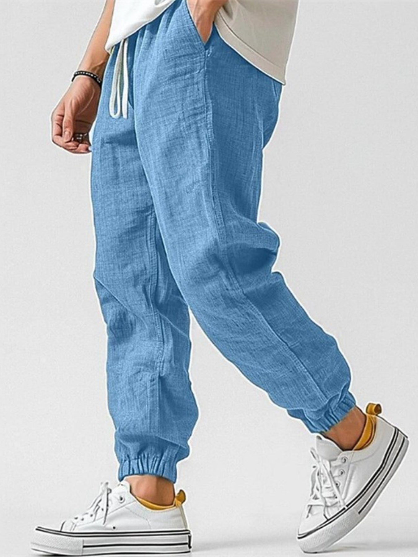 COTTON LINEN JOGGERS FOR MEN