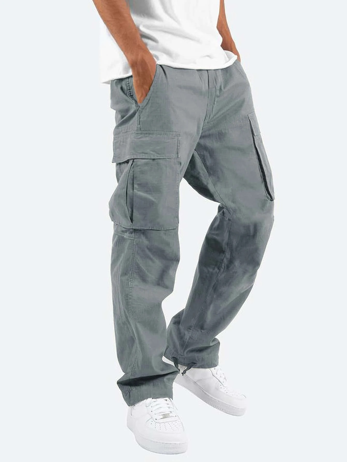 RELAXED CARGO TROUSERS FOR MEN