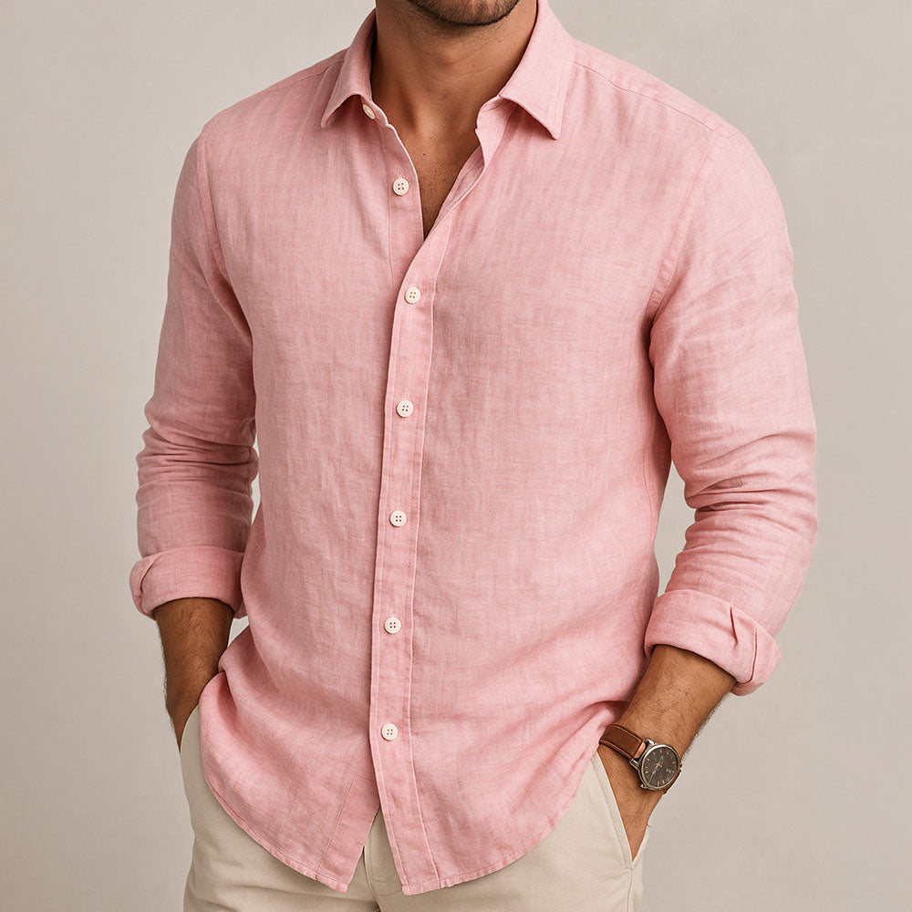 LINEN BLEND SHIRT FOR MEN