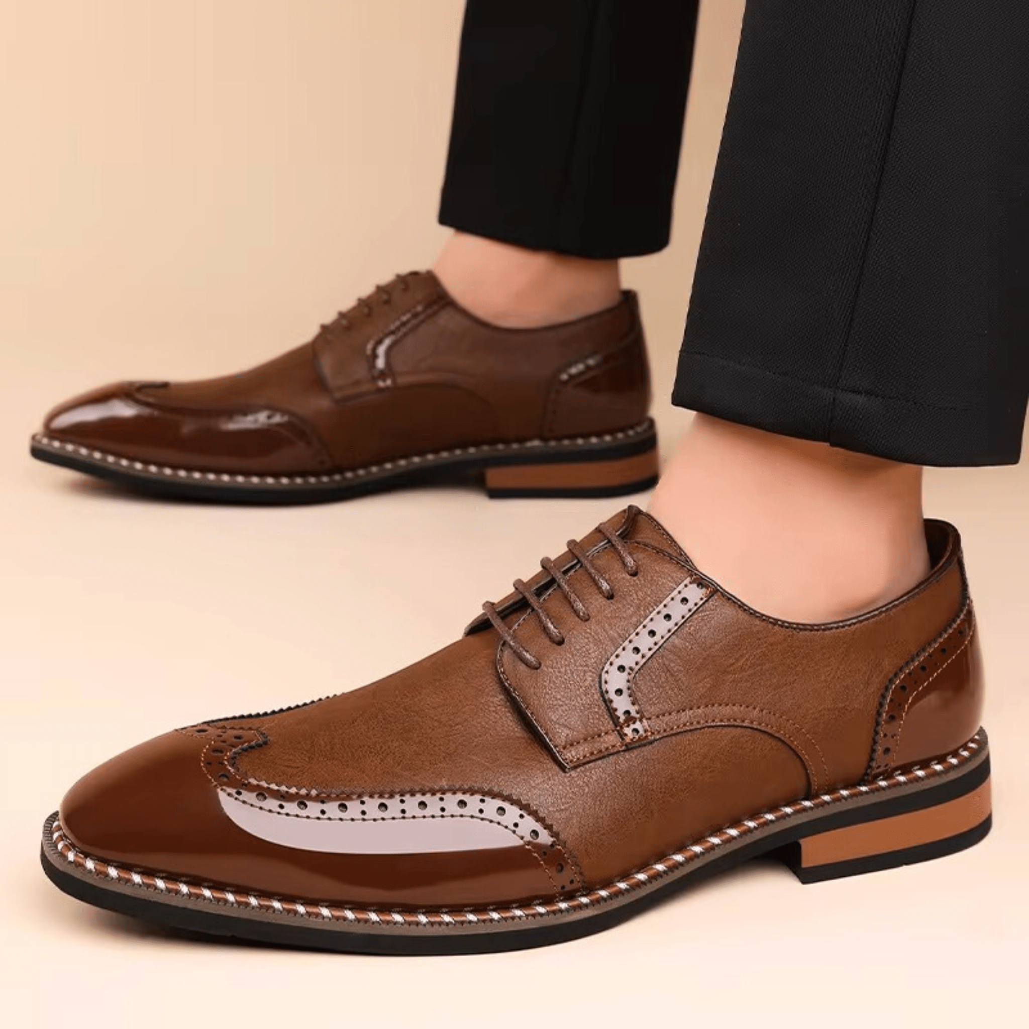 BICOLORED SHOES FOR MEN