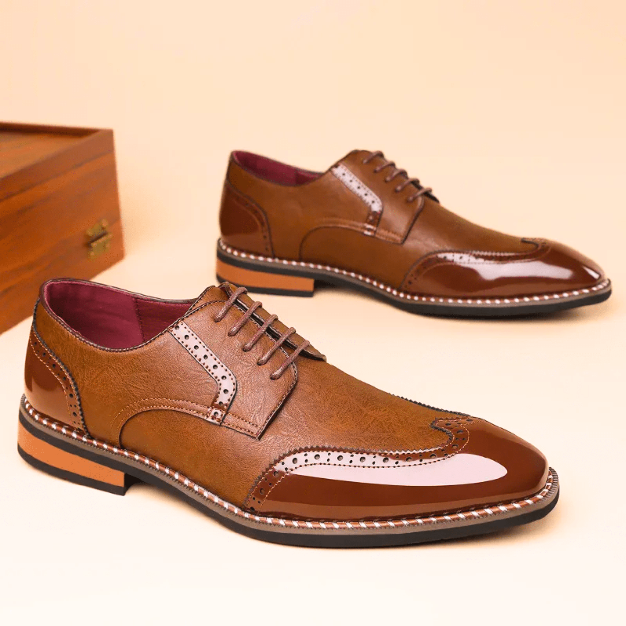 BICOLORED SHOES FOR MEN