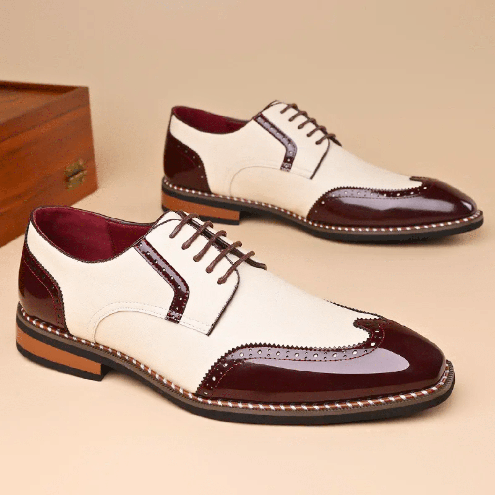 BICOLORED SHOES FOR MEN
