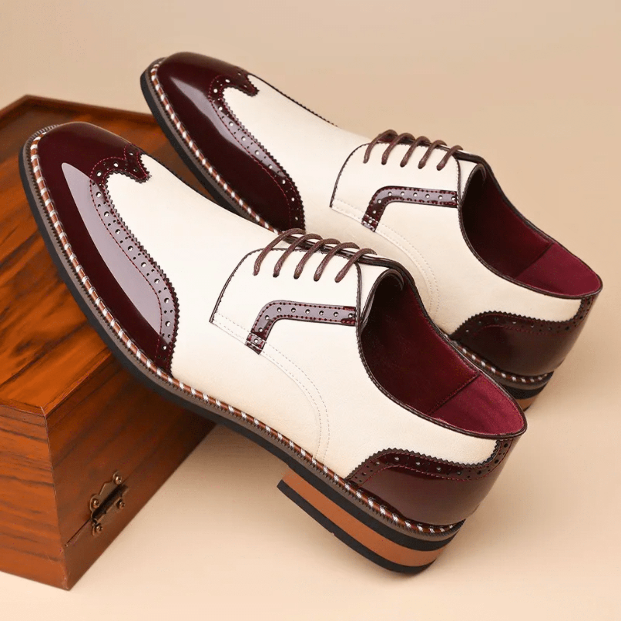 BICOLORED SHOES FOR MEN