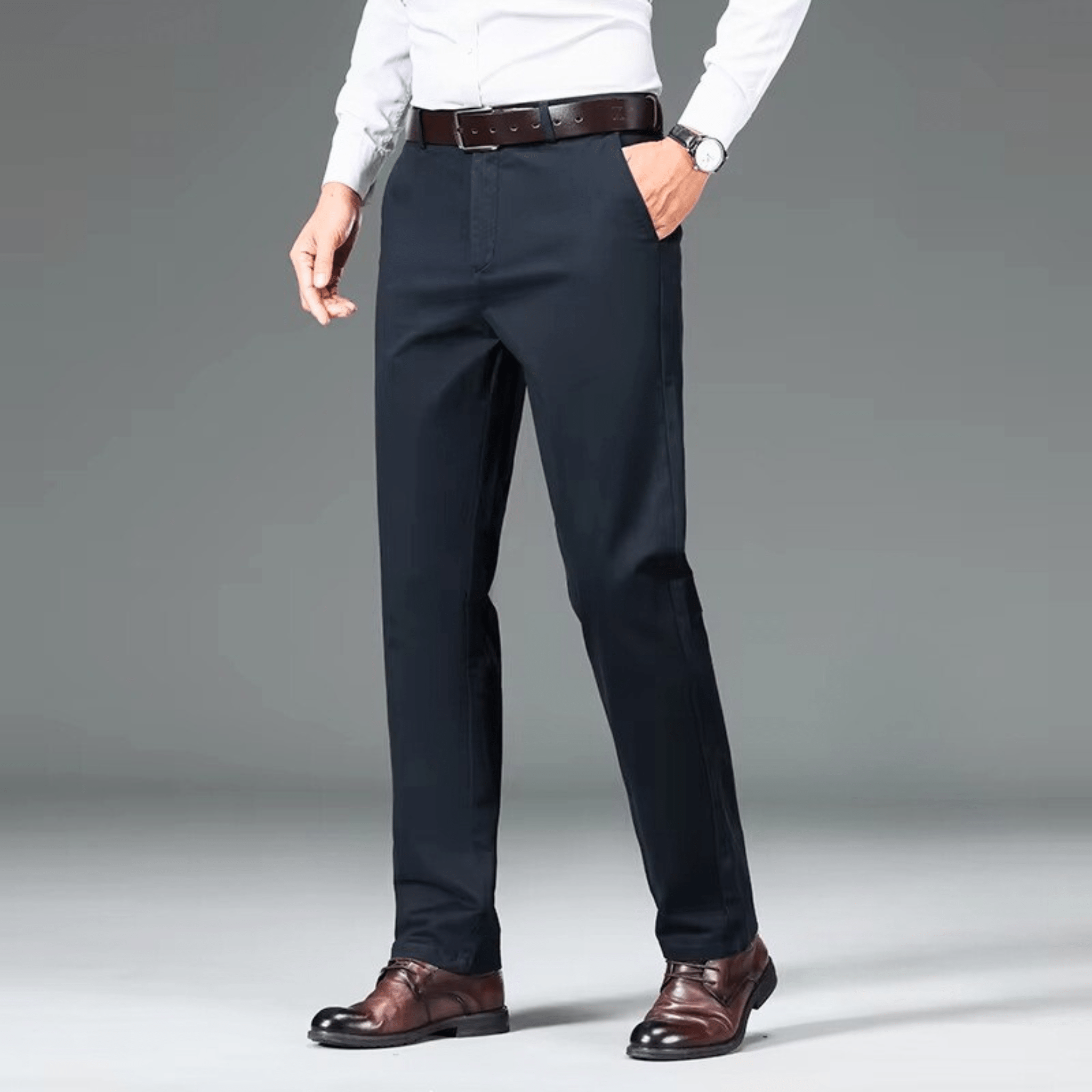STRAIGHT WINTER TROUSERS FOR MEN