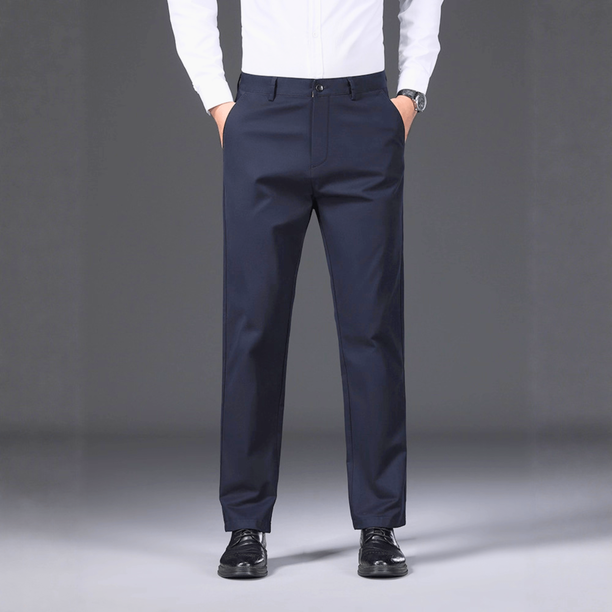 STRAIGHT WINTER TROUSERS FOR MEN