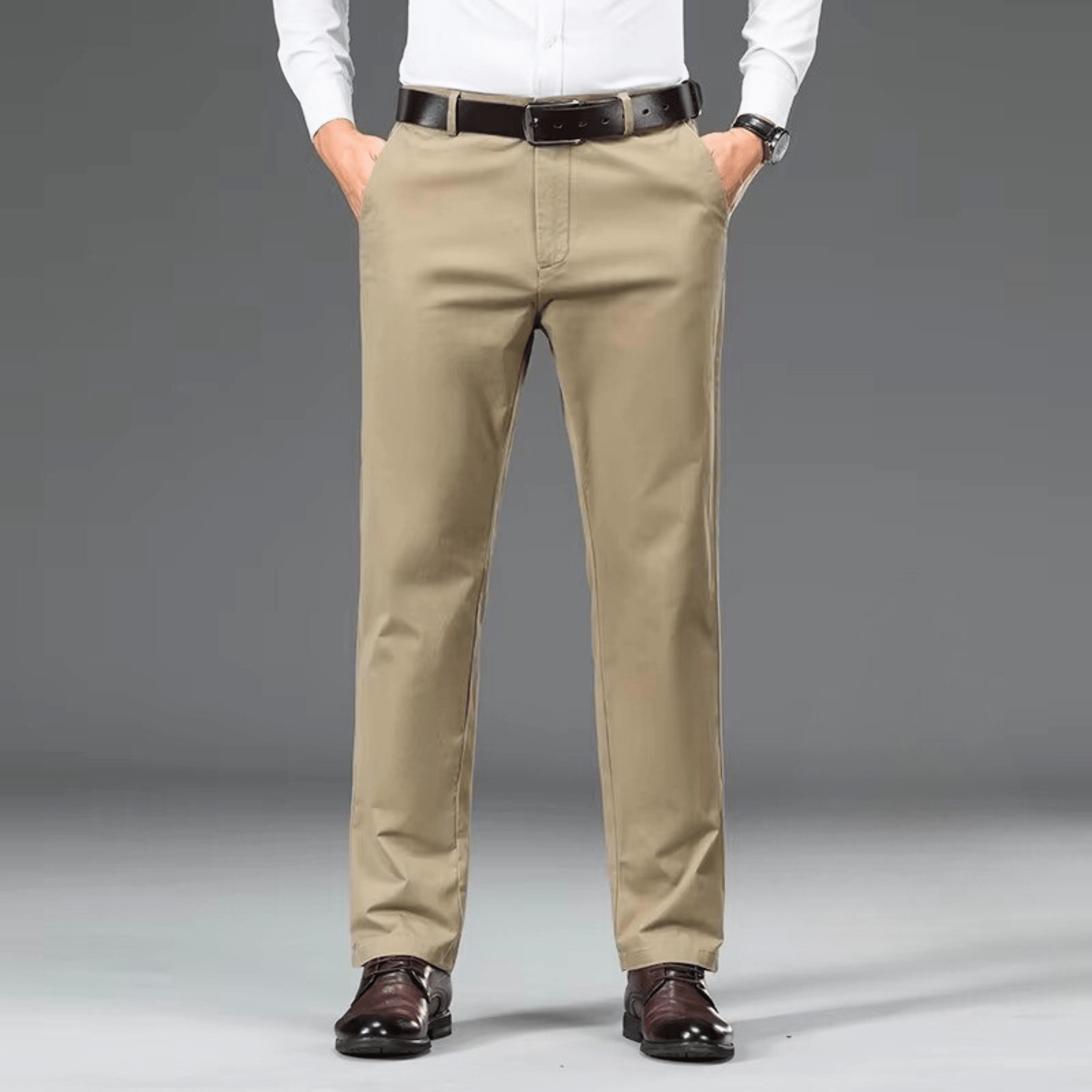 STRAIGHT WINTER TROUSERS FOR MEN
