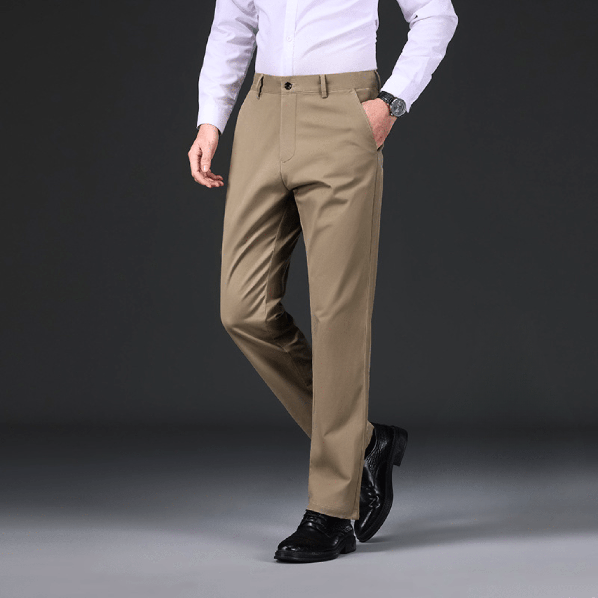 STRAIGHT WINTER TROUSERS FOR MEN